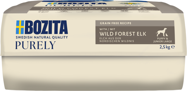 BOZITA Hunde-Trockenfutter Purely Puppy & Junior Large Elch